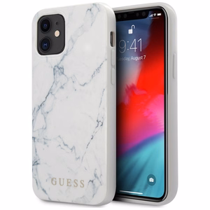 Guess Marmora viedtālruņa apvalks iPhone 12 mini 5.4" - balts