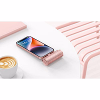 VEGER portatīvais lādētājs 5000 mAh ar iebūvētu savienotāju Type C PD QC3.0 2,4A 12W PlugOn (W0573) violeta