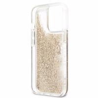 Guess 4G Big Liquid Glitter viedtālruņa apvalks iPhone 13 Pro Max 6.7" - zelta