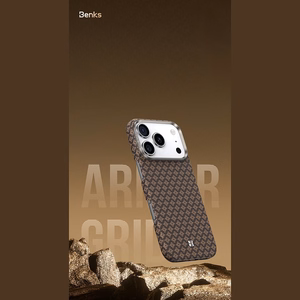 Zils Benks Magnetic Armor Air Armor Grid 600D kevlara vāciņš ar metāla rāmi (C.K.FL.AP.BE.0072), paredzēts iPhone 18 Pro / iPhone 17 Pro