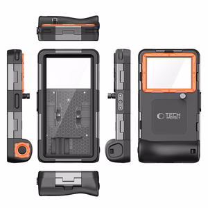 TECH-PROTECT IPX8 UNIVERSAL NIRŠANAS ŪDENSNECAURLAIDĪGS MACIŅŠ MELNS/ORANŽS