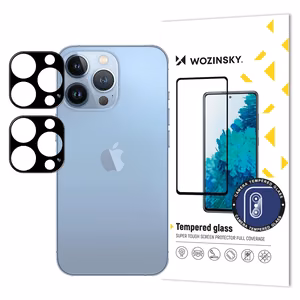 Wozinsky pilns kameras stikls iPhone 17 Pro Max, melns, komplekts 2