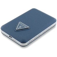 Guess Grained Triangle portatvais ladetajs ar MagSafe 5000mAh 15W USB-C - zils