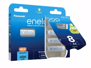 Uzlādējamas baterijas PANASONIC ENELOOP AA 2000 mAh 8 gab. (BK-3MCDE/8HH)