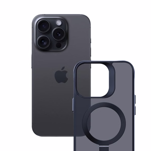 3mk Smoke viedtālruņa apvalks Magnētiskais ar statīvu Apple iPhone 16 pro max - melns