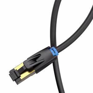 Tīkla kabelis CAT8 SFTP Vention IKABI RJ45 Ethernet 40Gbps 3m melns