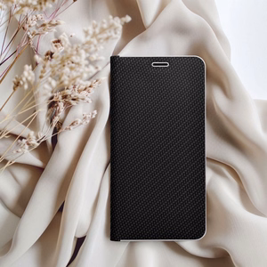 Flip case for Xiaomi Redmi NOTE 14 4G (GLOBAL - 164,84mm x 78,15mm x 8,16mm) Luna Book Carbon black