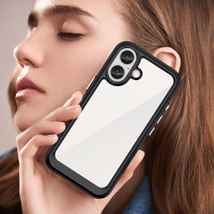 Outer Space viedtālruņa apvalks ar gēla rāmi iPhone 16 Plus - melns