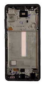 LCD screen Samsung A525/A526 A52 4G/5G 2021 ar touch screen un frame Awesome Melns original (assembled service pack)