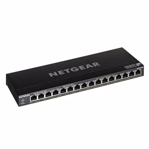Netgear GS316P – nepārvaldāms gigabitu Ethernet komutators ar PoE, melns