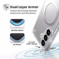 Speck Presidio Perfect-Clear Magnet - Samsung Galaxy S26+ MagSafe maciņš (Clear/Clear/sudrabs)