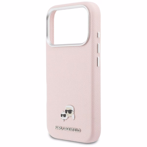 Karl Lagerfeld maciņš iPhone 17 Pro Max 6,9", HC MAGSAFE PU FW ar K&C galvas emblēmu, rozā