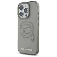 Karl Lagerfeld KLHCP16XHKHDCELK iPhone 16 Pro Max 6.9" melns/melns cietais apvalks IML Rhinestones Karl galva