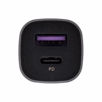 Ugreen USB Type-C / USB 24W Power Delivery Quick Charge car charger, pelēks (30780)