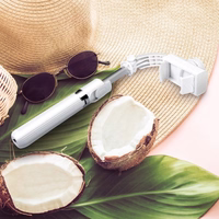 Selfie statīvs (m) ar bezvadu tālvadības tripodu ar stabilizatoru GIMBAL SSTR-L08 - balts