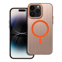 Viedtālruņa apvalks SIMPLY, saderīgs ar MagSafe, paredzēts iPhone 14 Pro Max, titāna smilšu krāsas apvalks