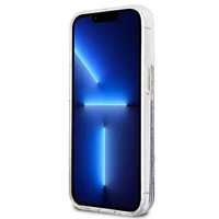 Guess GUHCP13SLFLSU iPhone 13 mini 5.4" violets cietais apvalks ziedu šķidrs spīdums