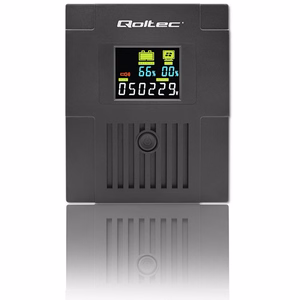 Qoltec 53770 nepārtrauktas barošanas avots (UPS) Line-Interactive 1.5 kVA 900 W 2 AC ligzdas