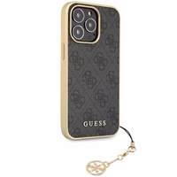Guess 4G Charms Collection viedtālruņa apvalks iPhone 14 Pro - pelēks