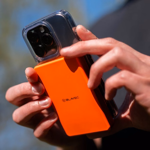 Blavec portatīvais lādētājs 10000mAh BJ-05 Ultra Fast 16mm - Type C - Qi2.2 25W + PD 45W magnētiska indukcija Magsafe 2 in 1 (PBBJ05-QI22MC10O) oranžs alumīnijs