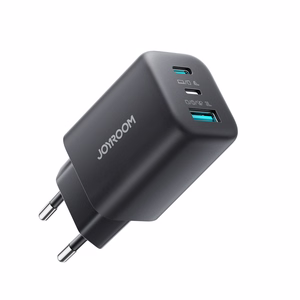 Joyroom JR-TO1 GaN 45W USB-C Lightning USB-A sienas lādētājs melns