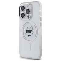 Karl Lagerfeld IML Metāla Choupette galva MagSafe apvalks iPhone 13 - balts