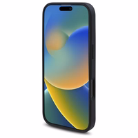 Guess GUHMP16XP4ROPEMCK iPhone 16 Pro Max 6.9" melns cietais viedtālruņa apvalks ar 4G ziedu rakstu MagSafe