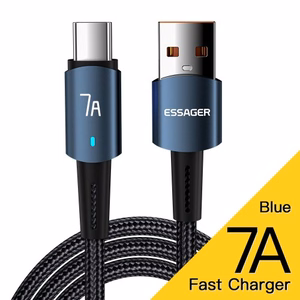 USB kabelis Essager Morning Glory zils Type-C 200cm (līdz 7A)