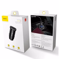 Automašīnas lādētājs Baseus "Square" melns 30W (2xQC3.0)