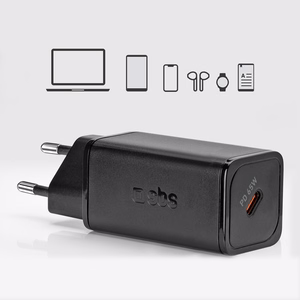 SBS TETRGAN1C65W 65W GaN Power Delivery lādētājs - melns
