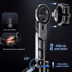 Blavec alumīnija selfiju kāts Coco PRO Mini P-01 Magsafe Auto pop četrkājis + tālvadības pults + turētājs 0,48 metri (SSCPMP01-MQHB048) melns