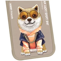 Nimmy Glasses Cool nag viedtālruņa apvalks iPhone 17 Pro - bēšs