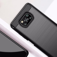 CARBON viedtālruņa apvalks XIAOMI POCO X3 melns
