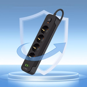 TECH-PROTECT PCL4X3 PAGARINĀTĀJS 2 USB & 1 TYPE-C & 4 LIGZDU 200CM MELNS