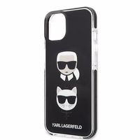 Karl Lagerfeld KLHCP13STPE2TK iPhone 13 mini 5,4 "melns cietais apvalks Karl & Choupette Head