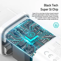 Sienas lādētājs Dux Ducis C80 Super Si - USB + Type C - PD 30W QC 3.0 18W 3A balts