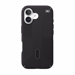 Speck Presidio2 Grip ClickLock & MagSafe vāciņš ierīcei iPhone 17, “Black / Slate Gray / White” krāsā