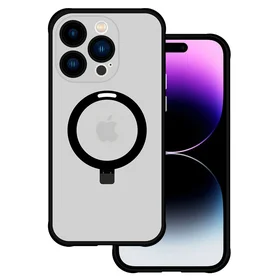 Tel Protect Magical magnētiskais MagSafe viedtālruņa apvalks ar statīvu Iphone 15 Plus, melns