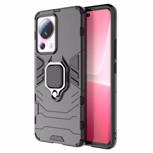 Viedtālruņa apvalks Ring Armor Xiaomi 13 Lite ar magnētisko turētāju un gredzenu - melns