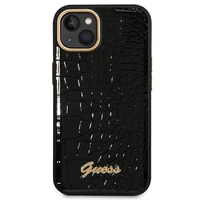 Guess GUHCP14MHGCRHK iPhone 14 Plus 6.7 "melns/melns cietais apvalks Croco Collection