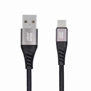 BLUE STAR pīts kabelis 3A 20W USB A uz Type C PD QC4.0 TFK-DC-003 1,2 m melns