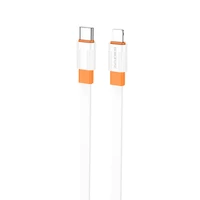 Borofone Kabelis BX89 Union - Type C uz Lightning - PD 20W 1 metrs balts-oranžs