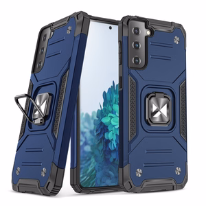 Wozinsky Ring Armor Tough Hybrid viedtālruņa apvalks Samsung Galaxy S22 zilās krāsas ar magnētisko stiprinājumu