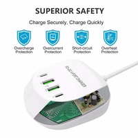 Ceļojumu lādētājs T3P+ - 2xType C + 2xUSB - QC + PD 40W balts