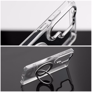 Case for Samsung A37 Frame Circle Stand compatible with MagSafe transparent
