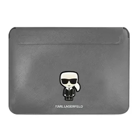 Karl Lagerfeld Saffiano Ikonik Karl apvalks 13-14" klēpjdatoram - sudraba