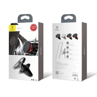 Tālruņa turētājs Baseus Magnētiskā gaisa ventilācijas caurule ar kabeļa skavu melns SUGX020001