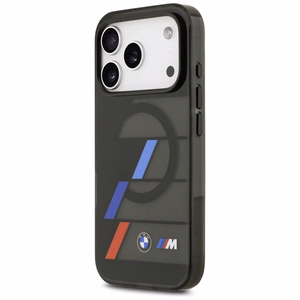 BMW M IML Metal Buttons Tricolor Lines MagSafe Чехол для iPhone 17 Pro - чёрный