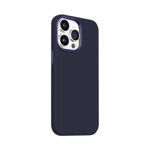 Crong Color Cover LUX Magnetic vāciņš ierīcei iPhone 15 Pro, saderīgs ar MagSafe, tumši zils