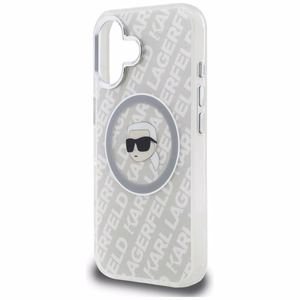 Karl Lagerfeld IML Karl Head Logo MagSafe maciņš iPhone 16 - pelēks